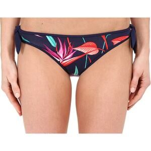 Tommy Bahama Reversible Floral Navy Hipster Swim Bikini Bottoms Large NEW